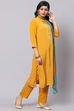 Yellow Crepe Digital Print Unstitched Suit Set image number 5